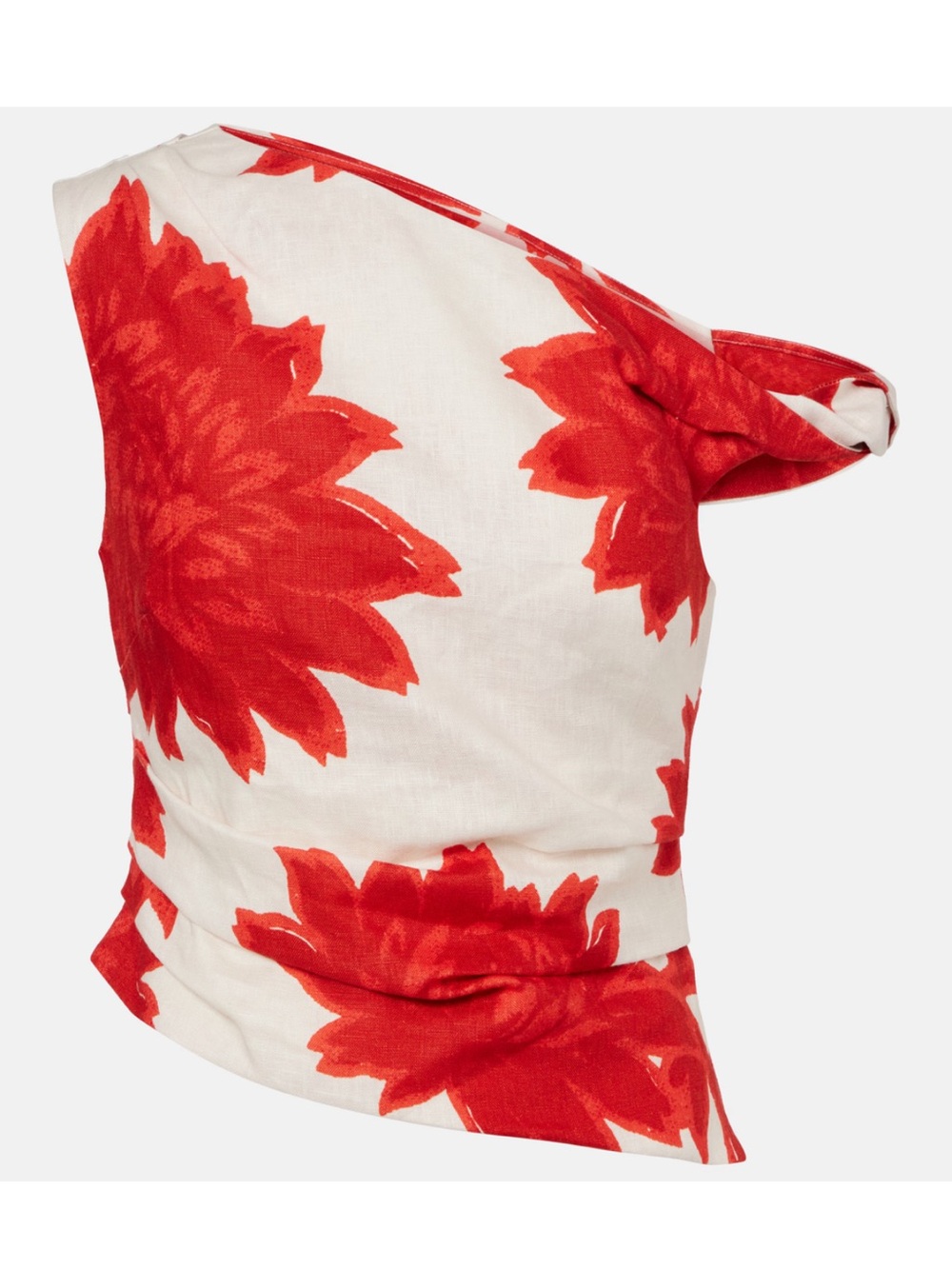 NWT SIR Floral Draped Linen Top